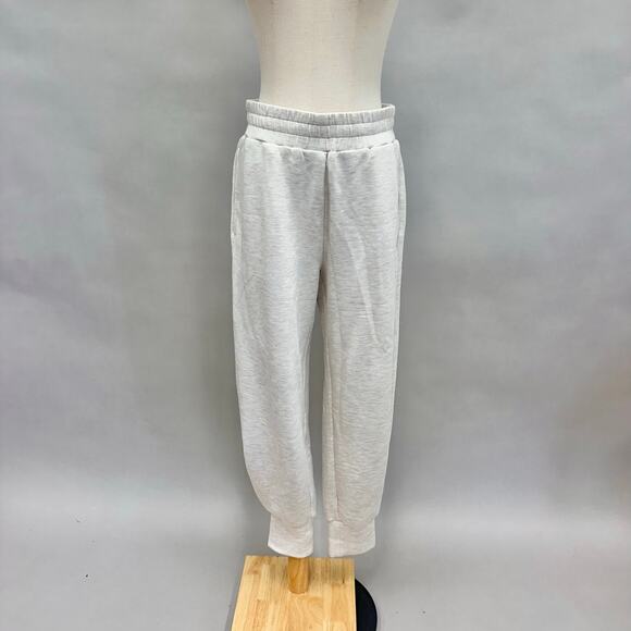 Varley The Allen Pant 27" jogger  lounge sweatpant in Ivory Marl Size Medium - Picture 5 of 16